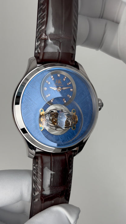 [Pre-owned] Globe Tourbillon · meteorite dial · 18K white gold case · stainless steel caseback