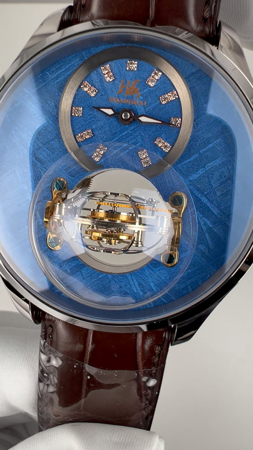 [Pre-owned] Globe Tourbillon · meteorite dial · 18K white gold case · stainless steel caseback