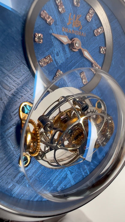 [Pre-owned] Globe Tourbillon · meteorite dial · 18K white gold case · stainless steel caseback