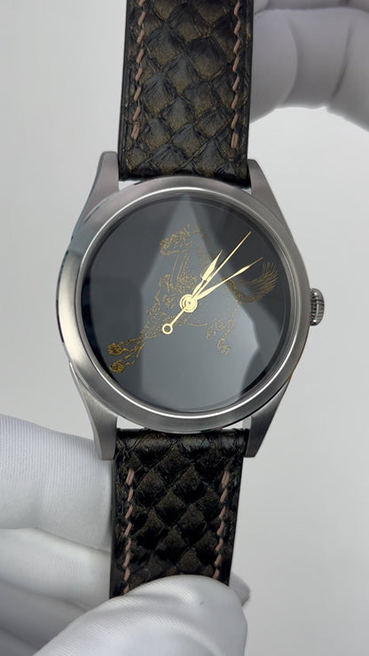 Galloping Horse · Qiangjin gold-inlay lacquer dial · 马到成功