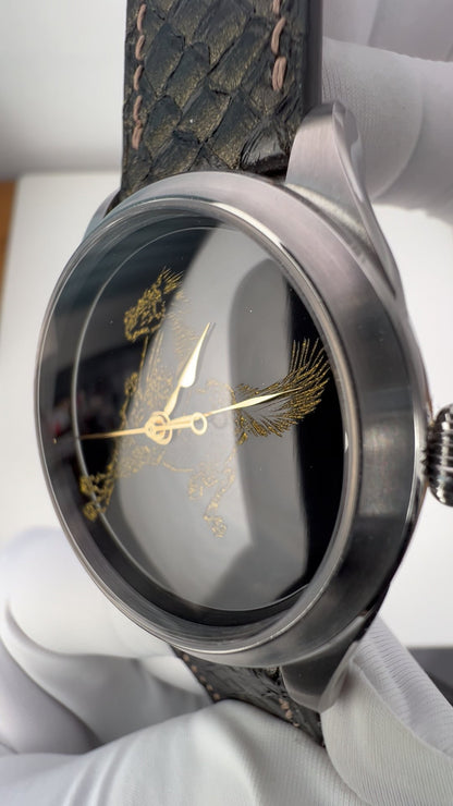 Galloping Horse · Qiangjin gold-inlay lacquer dial · 马到成功