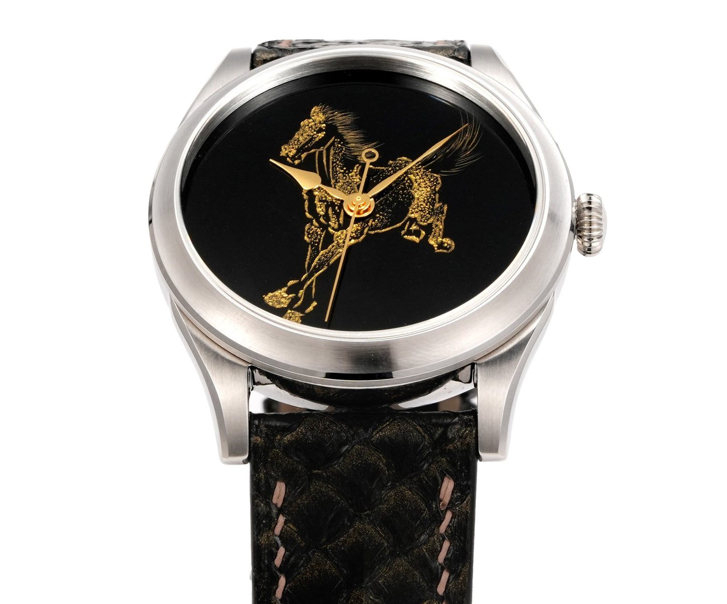 Galloping Horse · Qiangjin gold-inlay lacquer dial · 马到成功