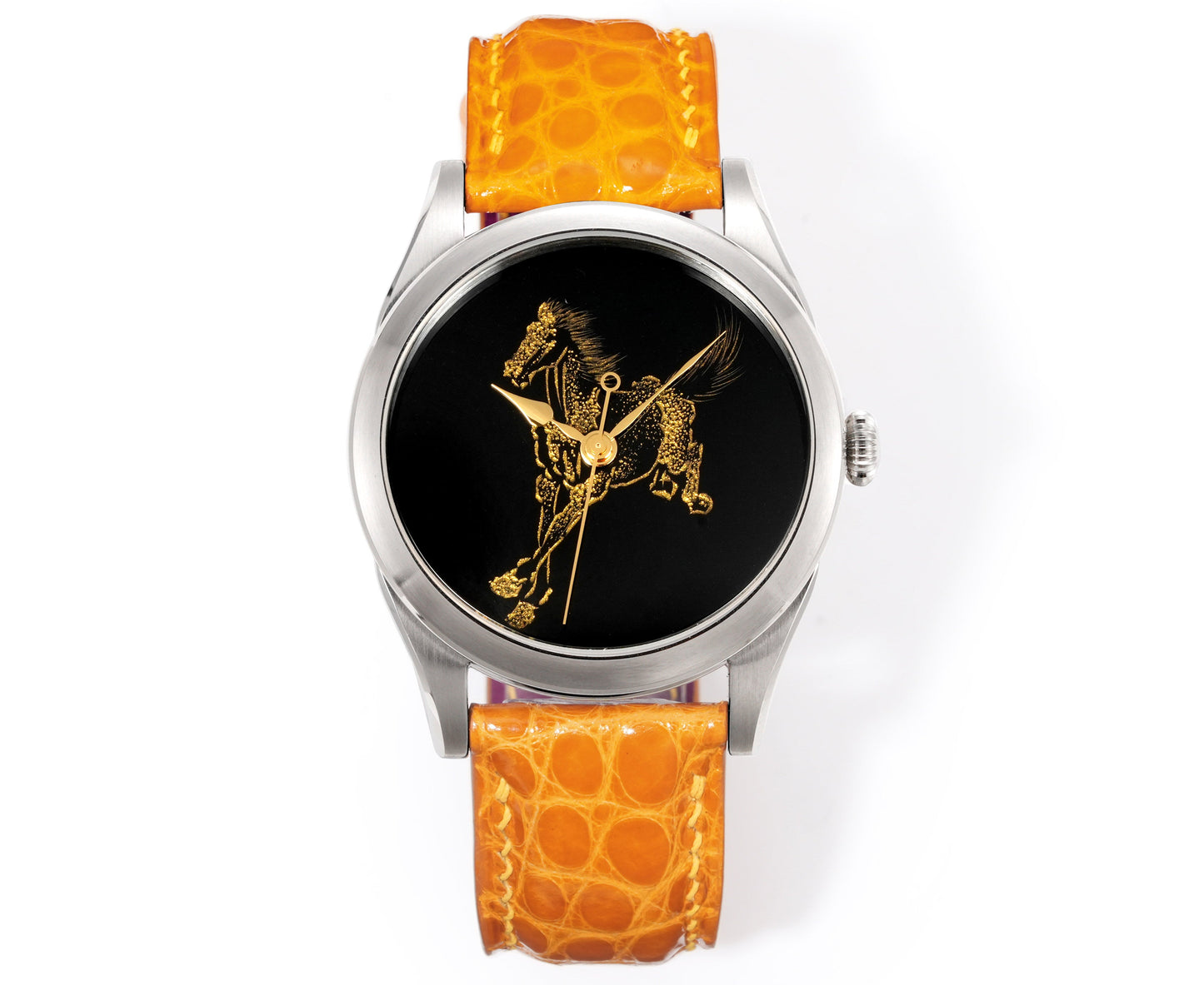 Galloping Horse · Qiangjin gold-inlay lacquer dial · 马到成功