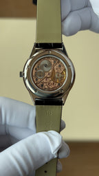 Turquoise dial watch · ETA7001 decorated