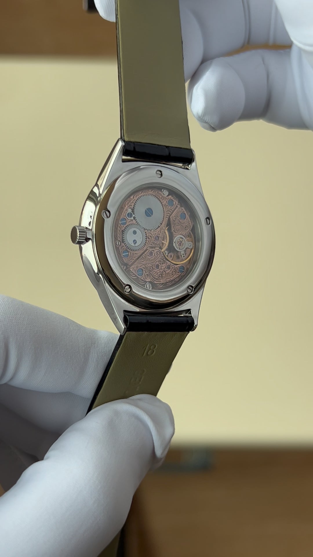 Turquoise dial watch · ETA7001 decorated