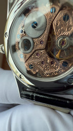 Turquoise dial watch · ETA7001 decorated