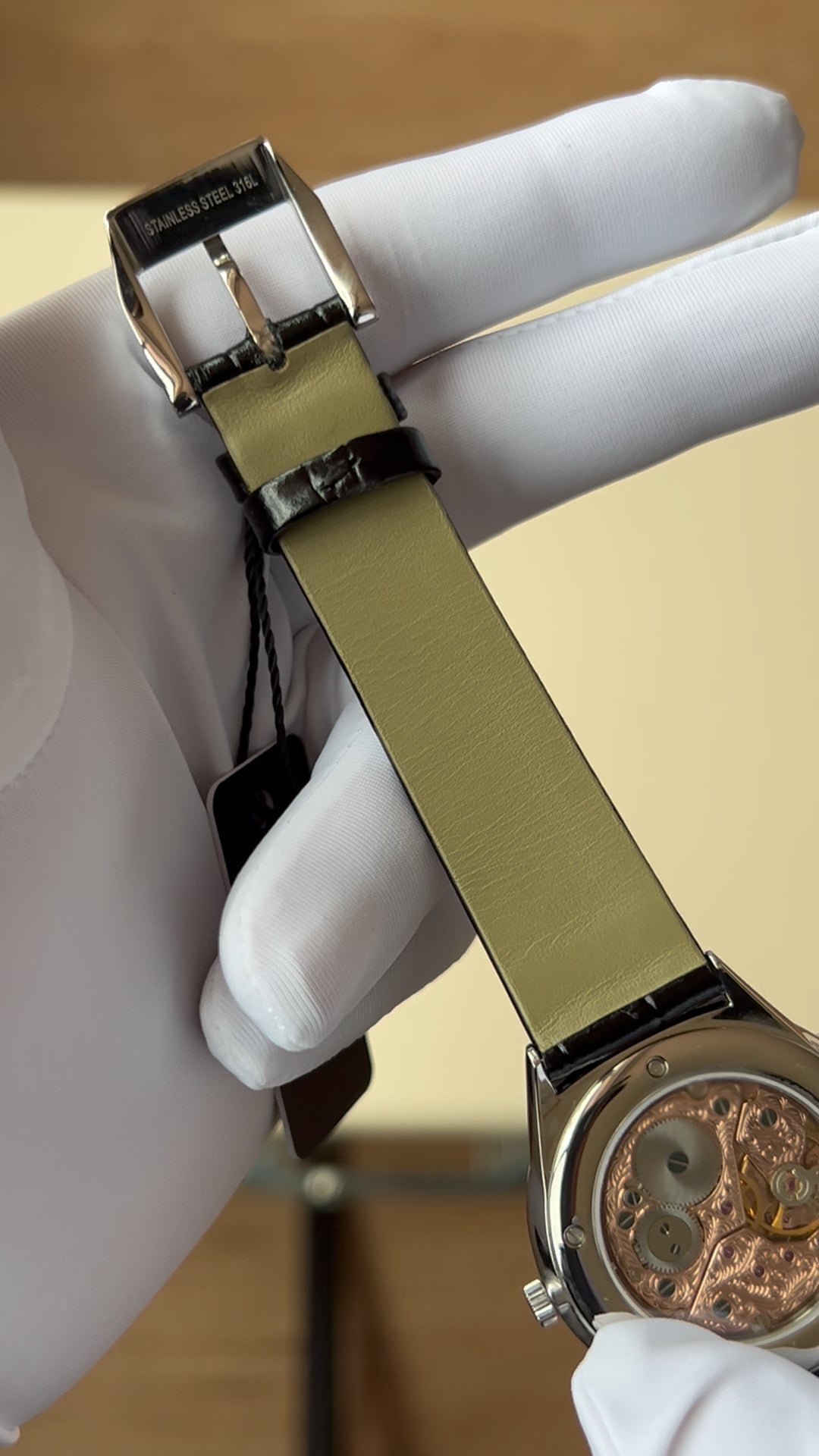 Turquoise dial watch · ETA7001 decorated
