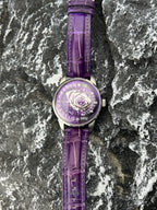Rotary · black dial · rubber strap