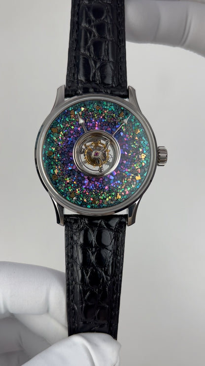 Central Tourbillon · lacquer with MOP inlay