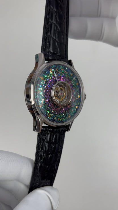 Central Tourbillon · lacquer with MOP inlay