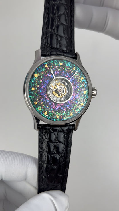 Central Tourbillon · lacquer with MOP inlay