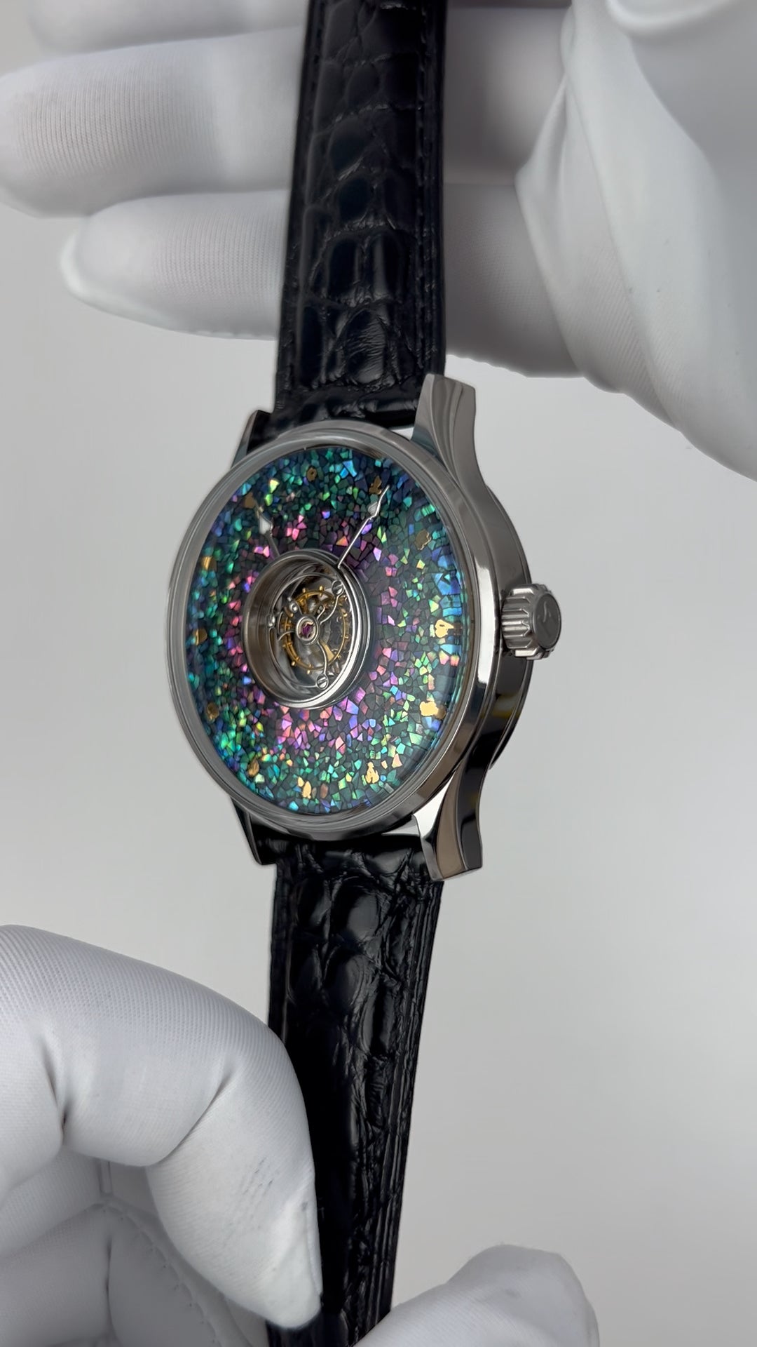 Central Tourbillon · lacquer with MOP inlay