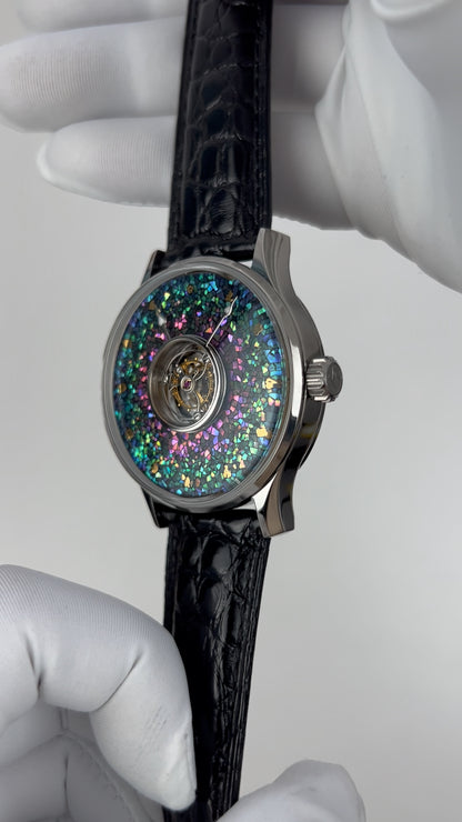 Central Tourbillon · lacquer with MOP inlay