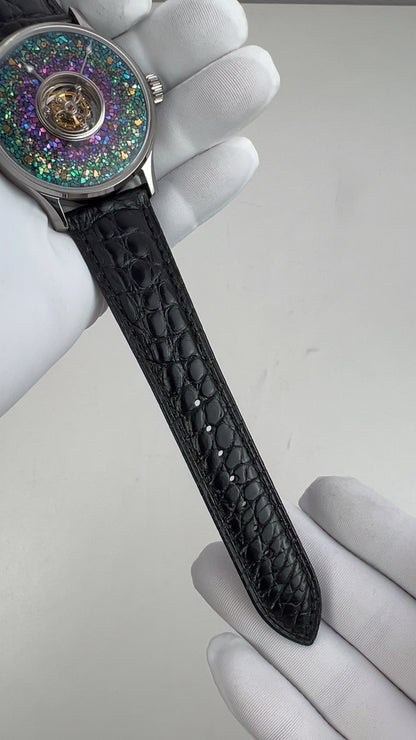 Central Tourbillon · lacquer with MOP inlay