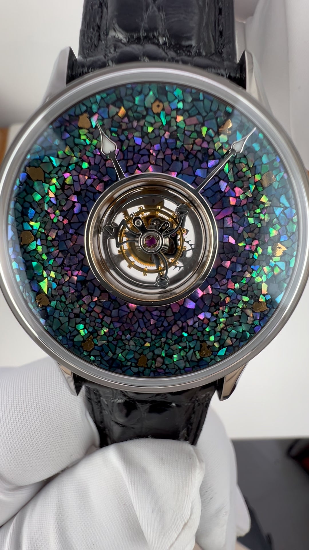 Central Tourbillon · lacquer with MOP inlay