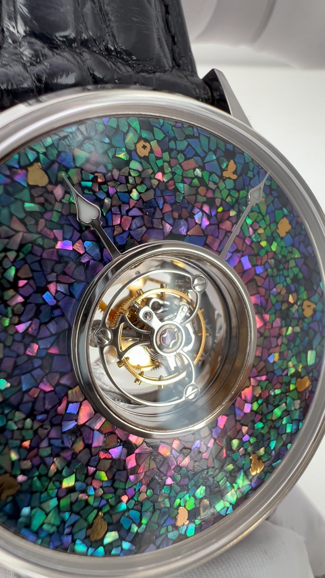 Central Tourbillon · lacquer with MOP inlay