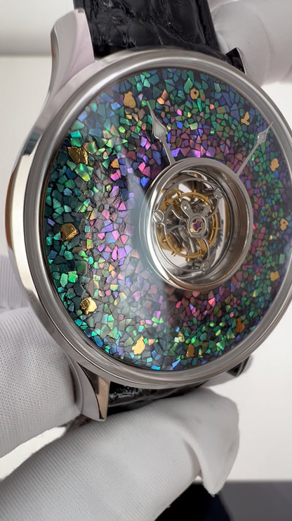 Central Tourbillon · lacquer with MOP inlay