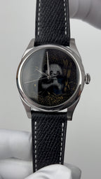 Panda · Qiāng Jīn gold-inlay lacquer dial