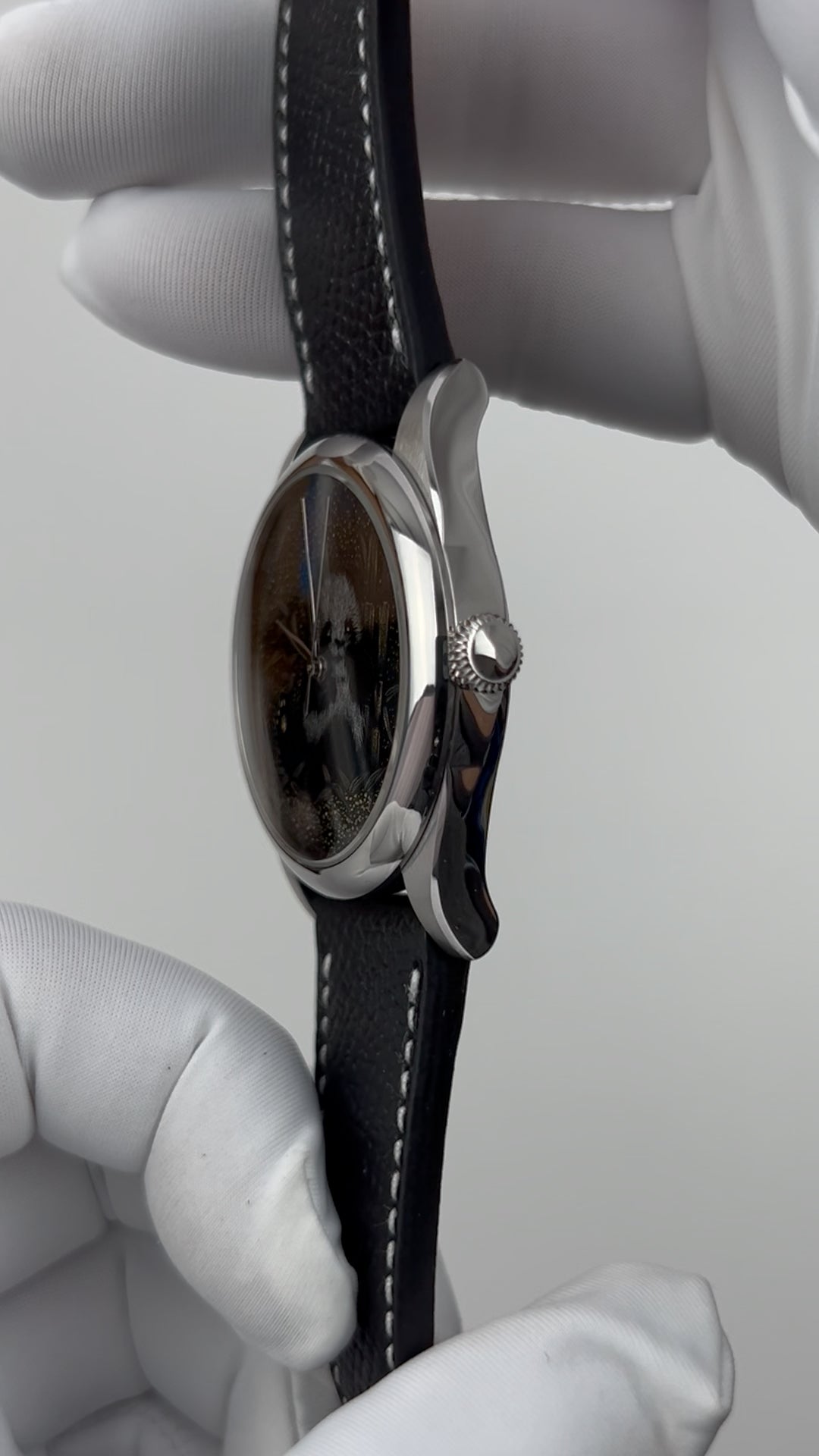 Panda · Qiangjin gold-inlay lacquer dial