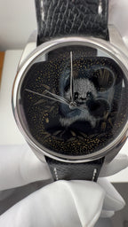 Panda · Qiāng Jīn gold-inlay lacquer dial