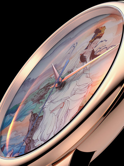 Guān Yīn · miniature enamel painting dial · no logo