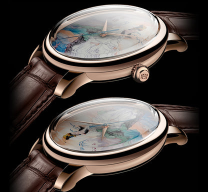 Guān Yīn · miniature enamel painting dial