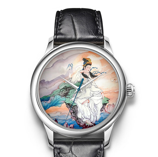 Guān Yīn · miniature enamel painting dial · no logo