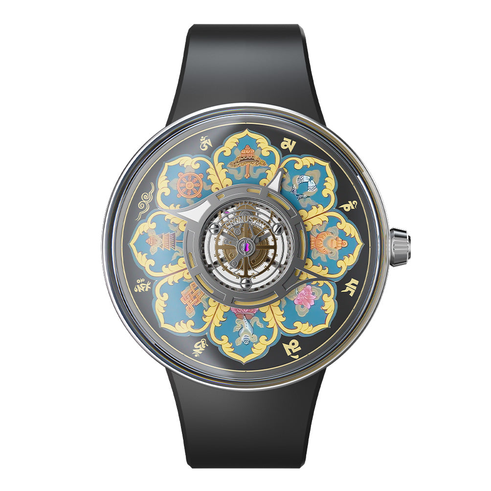 Mandala · Om Mani Padme Hum · silver color case