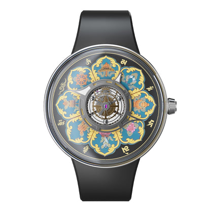 Mandala · Om Mani Padme Hum · silver color case