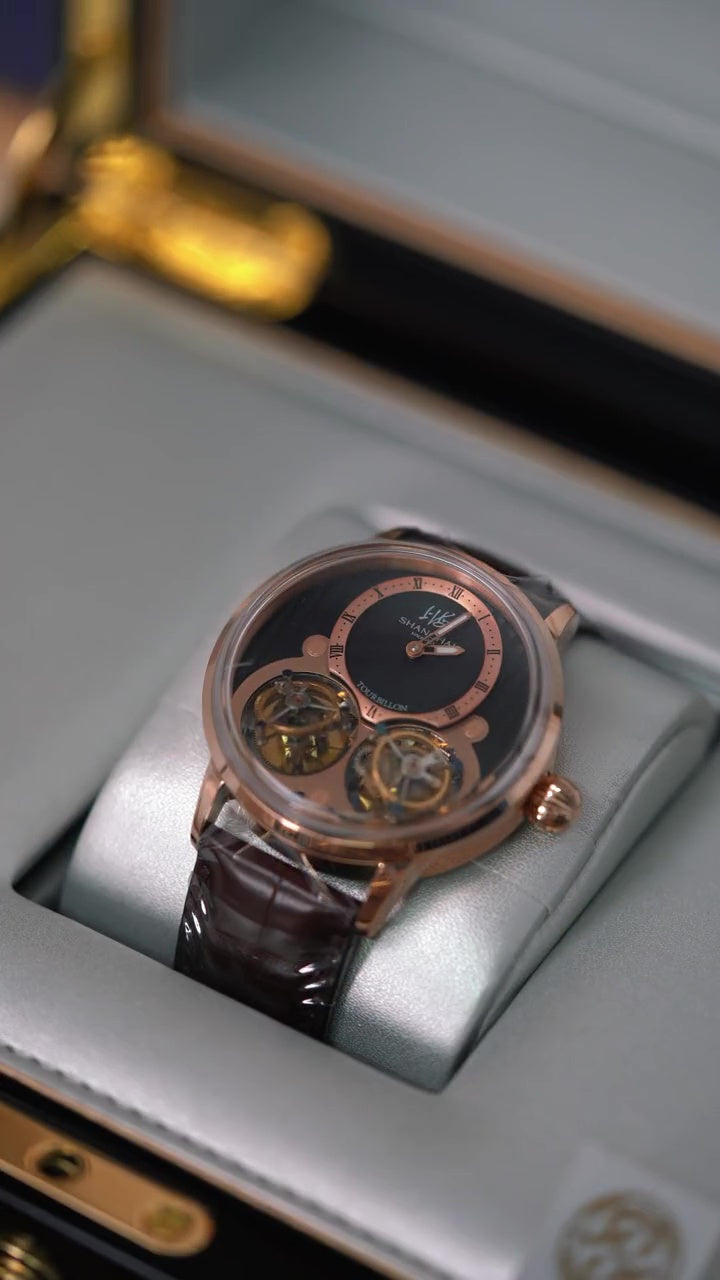 Double Tourbillon · inclined tourbillons