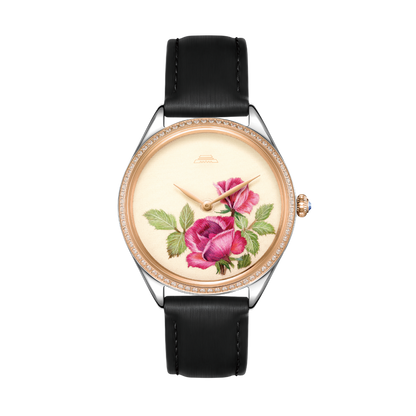 Sū Embroidery · Rose · Zircon Bezel