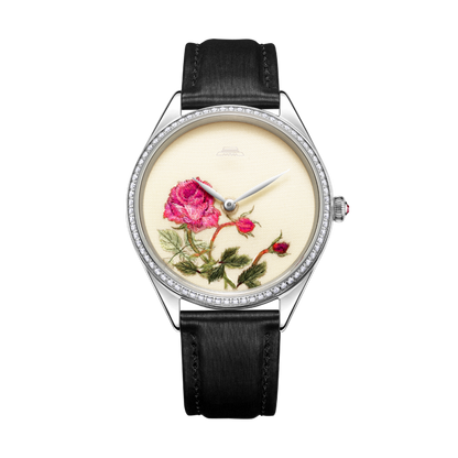 Sū Embroidery · Rose · Zircon Bezel