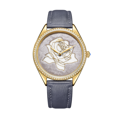 Sū Embroidery · Rose · Zircon Bezel