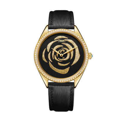 Sū Embroidery · Rose · Zircon Bezel