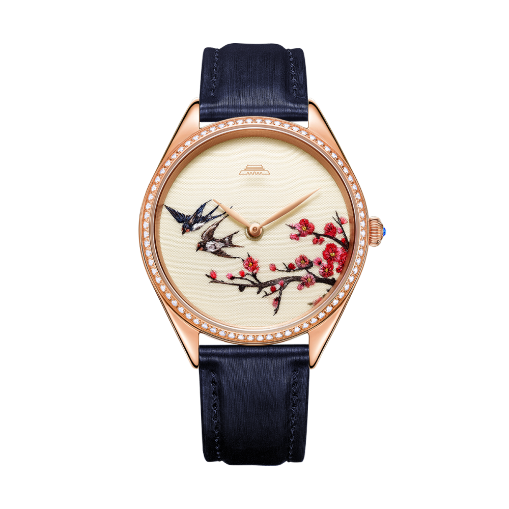 Sū Embroidery · Apricot Grove Spring Swallow