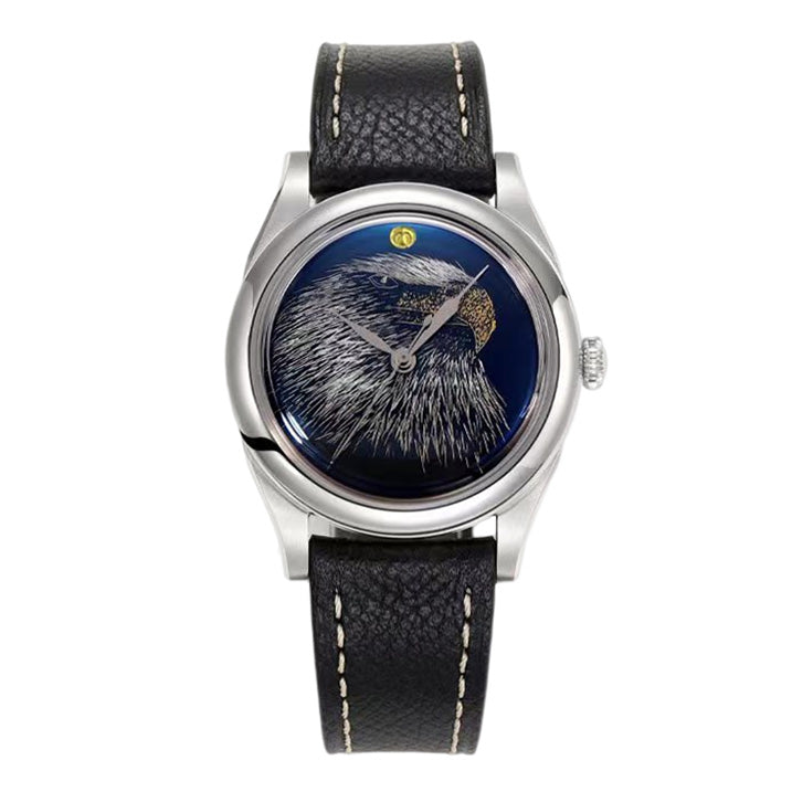 Eagle · Qiāng Jīn gold-inlay lacquer dial