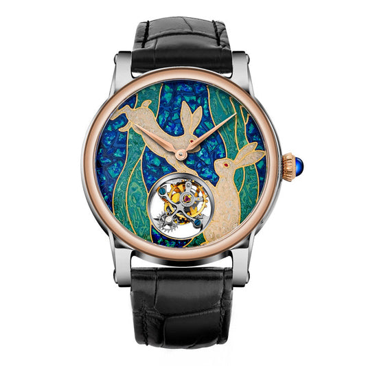 Two Rabbits · lacquer craft dial